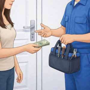 Bezahlung für den Schlosswechsel